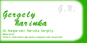 gergely marinka business card